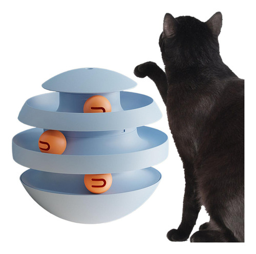 Juguete Con Rodillo Para Gatos, Juguete Azul Claro