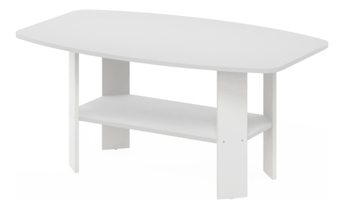 Furinno Diseno Simple, Mesa De Cafe, Color Blanco