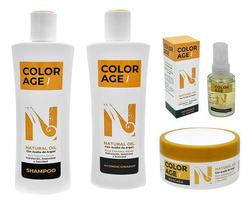 Color Age Kit Argán Shampoo + Acond. + Máscara + Serum