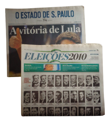 Jornal O Estado De Sp Lula Dilma Presidente N°42748 2010*