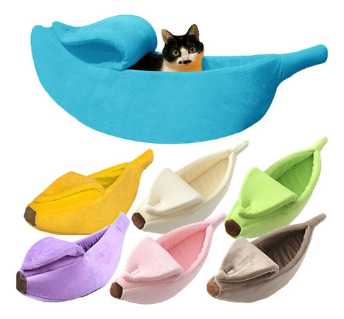 Skinford Cama Para Mascotas Con Forma De Plátano Creativa, 