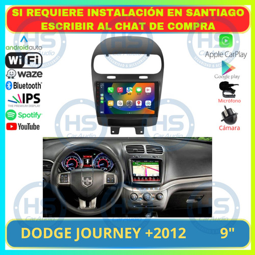 Radio 9 Pulgadas Android Auto Carplay Dodge Journey +2012