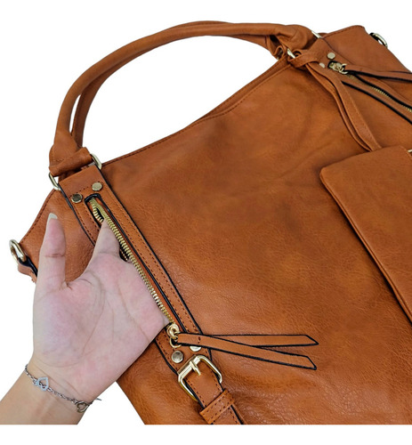 Bolsa Feminina Transversal Com Alça Grande Couro Pu Unistar Acambamento Dos Ferragens Ouro Cor Preto Correia De Ombro Cor Da Bolsa Desenho Do Tecido Lisa