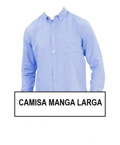 Camisa De Vestir Para Hombre Casual Formal Lisa Manga Larga