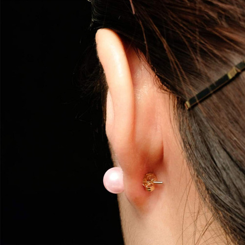 Aretes De Oro 14 Quilates Con Cierre Amarillo 3 Pares