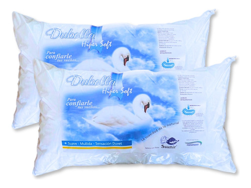 Almohada Dubella Hiper Soft 70x44 -- Pack X2 --