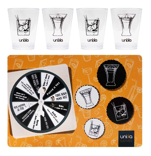 Imagem 2 de 8 de Jogo Roleta Drinks Vira Vira Vira Unika Games