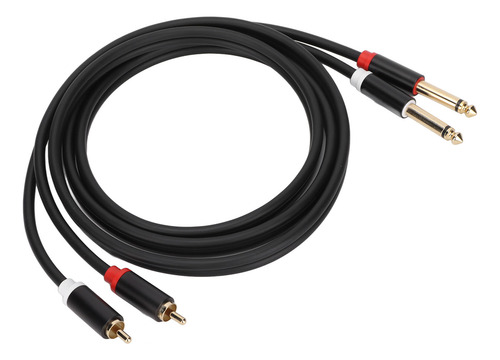 Cable Ts Dual A Doble De 1/4 Pulgadas, 4,9 Pies Y 6,35 Mm, 2