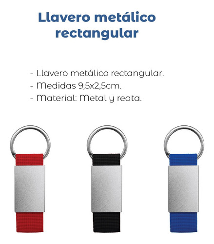 Llavero Metálico Rectangular