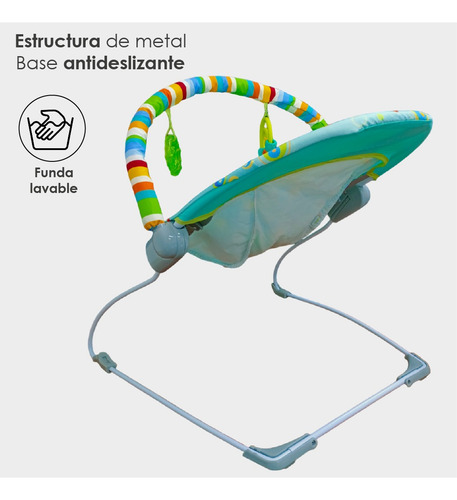 Silla Mecedora Con Vibración Para Bebés Con Juegos Bouncer