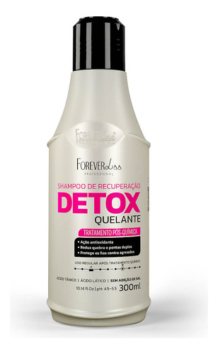  Shampoo Diário Detox Quelante 300ml Forever Liss