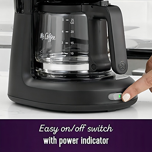 Mr. Coffee 2129512, Mini Cafetera Con Interruptor De 5 Tazas