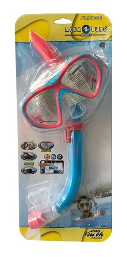 Luneta + Snorkel Profesional Aqualung Visor Completo Youth