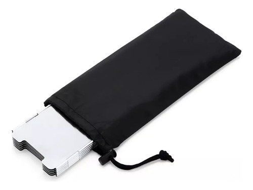 Pack X2 Protector De Viento Para Cocinilla Camping 84x24cm Gris Protectores De Viento Plegable Portatil Aluminio + Bolsa De Viaje Protector De Viento Gris 84x24cm 10 Paneles Hauki
