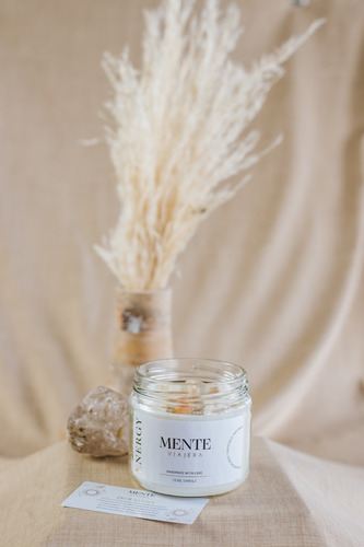 Vela Aromática Con Cuarzos E Intención (energia)