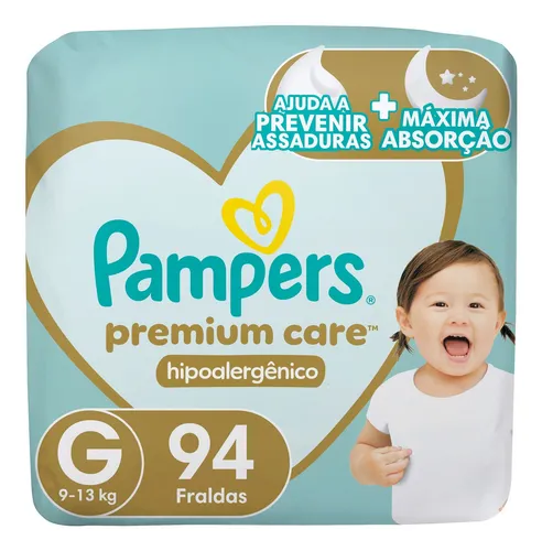Fralda Pampers Premium Care Tamanho G 94 Unidades