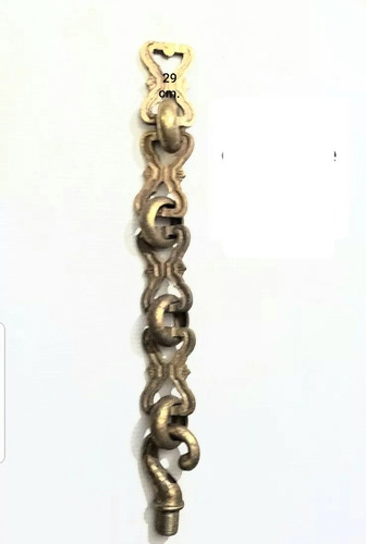 Cadena De 29 Cm. +gancho Bronce Para Colgar Lamparas Pesadas