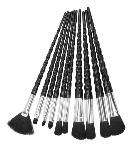 Juego De Brochas De Maquillaje, 10 Piezas