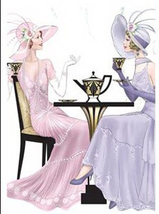 Libreta Art Deco Ladies Having High Tea