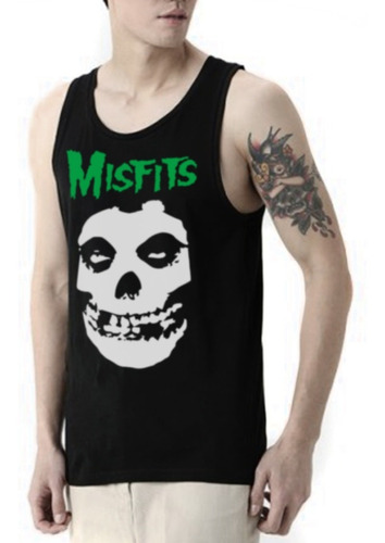 Playera Tirante - Misfits Punk Rock Cráneo Calavera