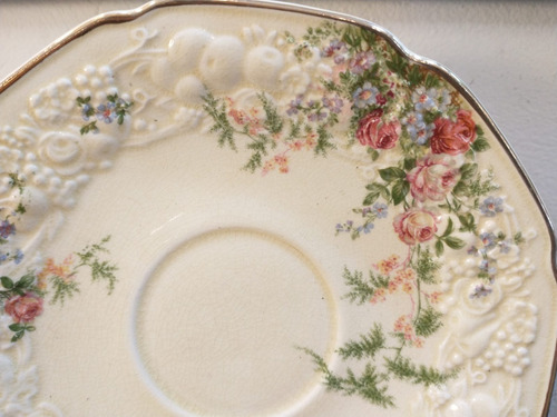 Imagen 7 de 10 de Antigua Taza De Té Loza Inglesa Crown Ducal Rosalie