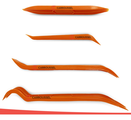 Imagem 2 de 6 de Kit Espatula Nylon Desmontar Carros Painel Moldura Portas