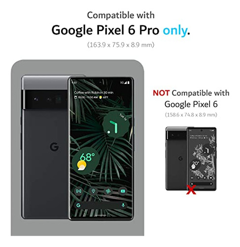 Funda Para Google Pixel 6 Pro Matte Negro Dual Layer Tough