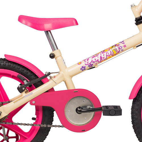 Bicicleta Infantil Aro 16 Fofys Bege E Fucsia Verden Bikes