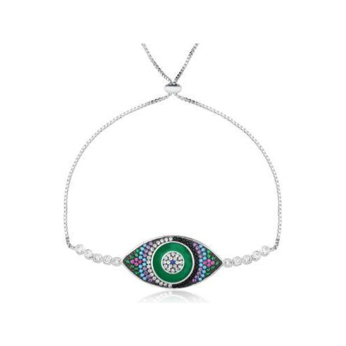 Pulseira Shambala Olho Grego Verde