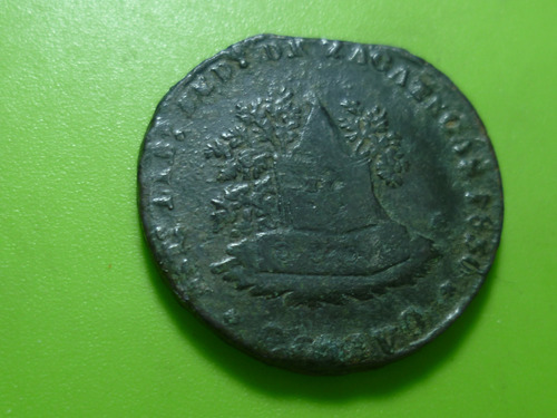 Antigua Moneda De 1/8 De Real 1830 Zs, Con El 1 Invertido