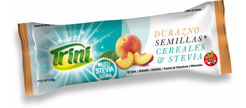 Barrita De Cereal De Durazno Trini S/tacc Con Stevia X 25 G 