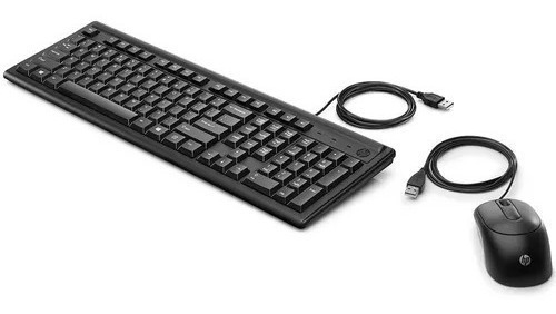 Combo Teclado + Mouse Hp Com Fio Wired 160 Usb Cor do mouse Preto Cor do teclado Preto