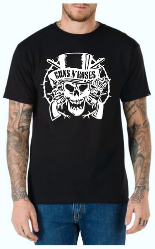 Remera Guns And Roses - Craneos - Rock - Full Vinil