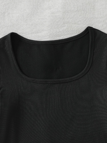Camiseta Ajustada Elástica Para Mujer De Manga Corta -