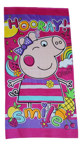 Toallon Playero Infantil Personajes 1.40 X 70 Cm Verano