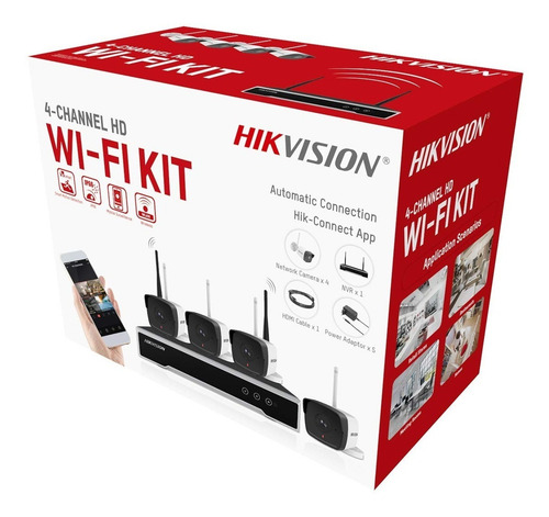 Imagen 4 de 5 de Kit Camaras Nvr 4ch Exterior Inalambricas Wifi 1tb C/audio