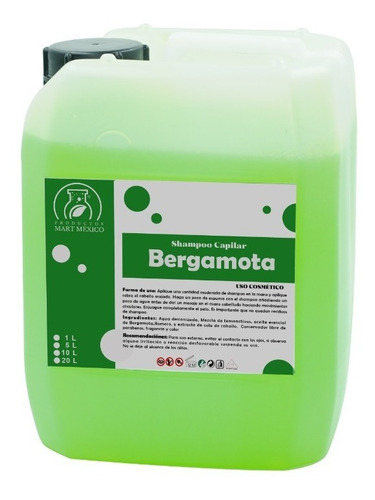 Shampoo De Extracto De Bergamota Brillo Nutrición (5 Litros)