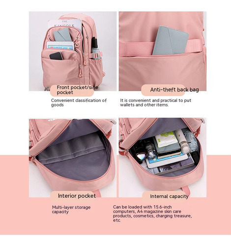 Mochila Impermeable De Gran Capacidad For Estudiantes De Mo