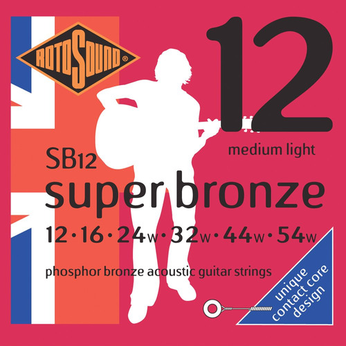 Rotosound Sb12 Super Bronce Cuerda Para Guitarra Acustica 16