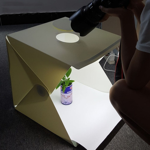 Imagen 5 de 7 de Caja Estudio Fotografico Portable Mini Usb Led 23x24x22 Cm