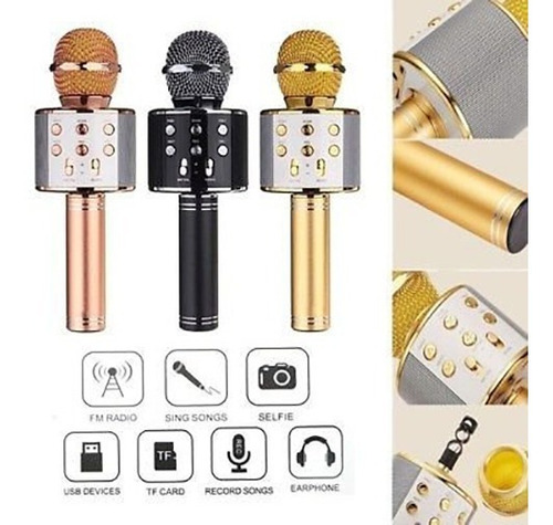 Micrófono Parlante Karaoke Inalámbrico Bluetooth Usb