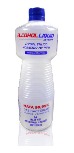 Imagem 1 de 1 de Álcool Líquido Etílico Hidratado 70º Inmp - 1 Litro