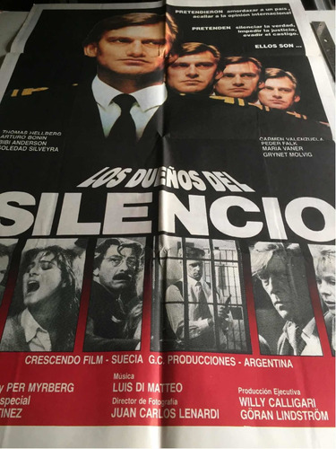 Poster Los Dueños Del Silencio Arturo Bonin Maria Vaner Ori