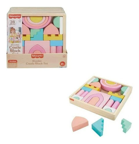 Juguete Para Bebés Fisher Price Castillo Bloques De Madera