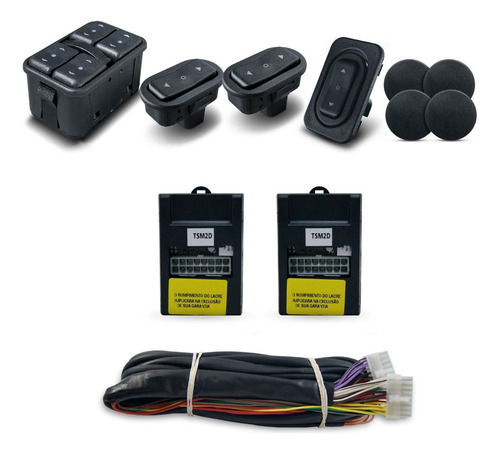Kit Vidro Eletrico Agile 4 Portas Completo Inteligente