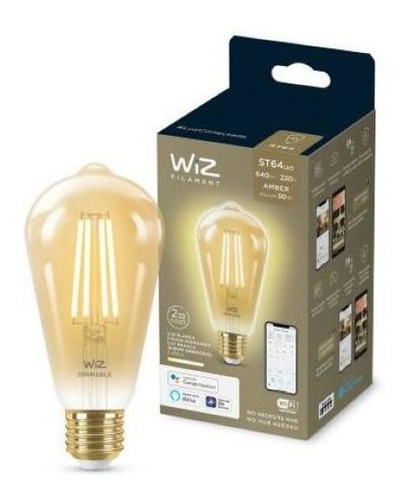 Wiz Ampolleta Led E27 Vintage Smart Wifi Edison 6.9w 640lm