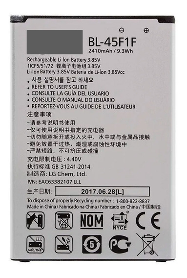 Bateria Pila LG K8 2017 X240 K4 2017 X230 Bl-45f1f Bl45f1f | Meses sin  intereses