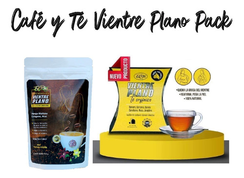 Café 150grs Y Té Orgánico 15 Sobres, Pack Vientre Plano Fit 