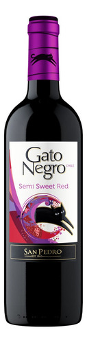 Vino Tinto Chileno Gato Negro Semi Sweet Red 750ml