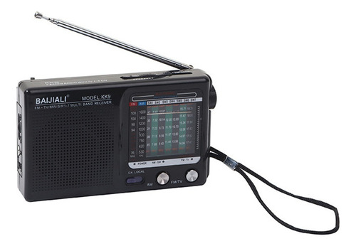 Radio Meteorológica Kk9 Sw Am Fm, Radio Portátil Con Batería